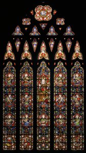 المسيح محاط بالملائكة ، 1850 (زجاج ملون) بواسطة Augustus Welby Northmore Pugin
