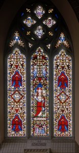 المسيح مع سيرافيم ، 1844 (زجاج ملون) بواسطة Augustus Welby Northmore Pugin