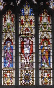 صلب مع القديسين ، 1851 (زجاج ملون) بواسطة Augustus Welby Northmore Pugin