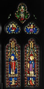 سانت أوغسطين وسانت غريغوري ، Chapel East Window ، c.1844 (زجاج ملون) بواسطة Augustus Welby Northmore Pugin