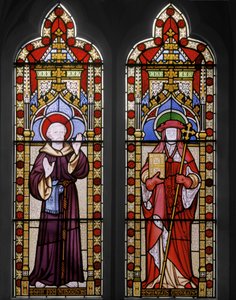 القديس فرنسيس الأسيزي والقديس كارولوس ، 1847 (زجاج ملون) بواسطة Augustus Welby Northmore Pugin