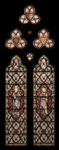 سانت جون بيفرلي وسانت إليزابيث من المجر ، 1849 (زجاج ملون) بواسطة Augustus Welby Northmore Pugin