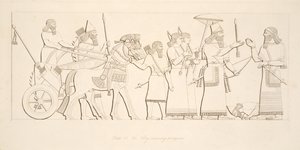 الملك يستقبل الاسرى من اثر نينوى حانة. 1849