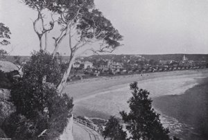 Sydney, NSW: Manly Beach (b/w photo) بواسطة مصور استرالي