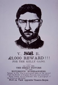 Ned Kelly reward poster بواسطة المدرسة الاسترالية