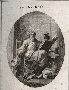 رمز المجلس النيابي بسلسلة من الذهب والقلب ، وشعار الصادق. يرمز الكتاب والبومة إلى تغلغل المعرفة من خلال الدراسة. المرآة التي تحيط بها الأفعى هي رمز الحذر. الدلفين توقف مع مرحبا بواسطة المدرسة النمساوية