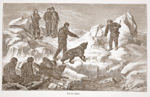 الصيد مع الكلاب ، 1876 بواسطة المدرسة النمساوية