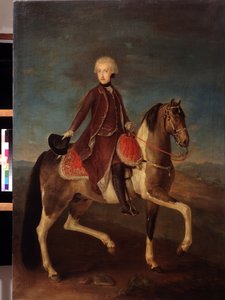 صورة الفروسية للإمبراطورة ماريا تيريزا من هابسبورغ بالنمسا (1717-1780). لوحة للمدرسة النمساوية بين 1740 و 1750 (القرن الثامن عشر). النمط الكلاسيكي. زيت على قماش. متحف بوشكين ، موسكو. بواسطة المدرسة النمساوية