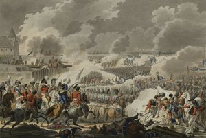 معركة واترلو ، 18 يونيو 1815 ، نشرتها Artaria and Co ، c.1820 (النقش الملون) بواسطة المدرسة النمساوية