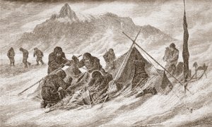 يتم تكبير الدموع خلال عاصفة ثلجية ، 1876 بواسطة المدرسة النمساوية