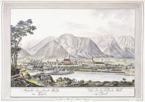 منظر للقاعة في تيرول ، 1779-1792 بواسطة المدرسة النمساوية