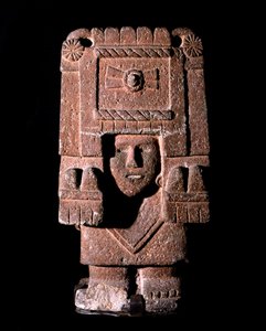 فن الأزتك: تمثيل Chicomecoatl (يسمى ausi Xilonen) ، إلهة الخادمة والخصوبة. المتحف الوطني للأنثروبولوجيا ، المكسيك