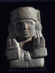 فن الأزتك: تمثيل Chicomecoatl (يسمى ausi Xilonen) ، إلهة الخادمة والخصوبة. المتحف الوطني للأنثروبولوجيا ، المكسيك