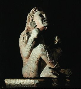 Xochipilli (انظر أيضًا 207566) ، العصر الكلاسيكي المتأخر (1300-1521) (الحجر)