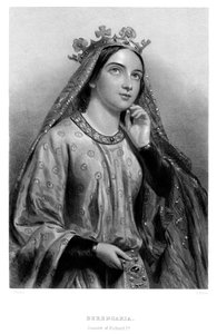 Berengaria of Navarre c1164-1230 ، ملكة الملكة الملك ريتشارد الأول ، القرن التاسع عشر. بواسطة ب. العيون