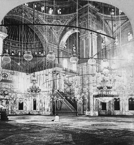داخلي ، مسجد محمد علي ، القاهرة ، مصر ، 1899