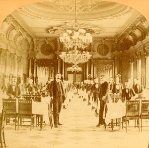 قاعة الطعام الكبرى ، فندق وندسور ، يقال إنه الأفضل في العالم ، مونتريال ، كندا ، 1894.
