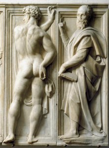 النبي وإغنودو نقش رخامي منخفض من Baccio Bandinelli (1493-1560) بواسطة باكيو باندينيلي