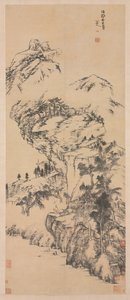 منظر طبيعي بعد Guo Zhongshu ، منتصف 1600s-1705. بواسطة بادا شانرين