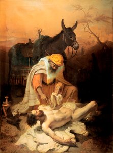 سامري الإنجيل 1851 (زيت على قماش) بواسطة Baldassare Verazzi