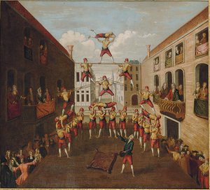 The Forze d "Ercole: The Castellani Acrobats in Venetian Piazza، c.1746