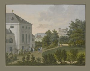 قلعة Hunyadi ، Maria Enzersdorf ، c.1815 (المرحاض والغواش على الورق)