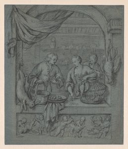 بائع الطيور بواسطة Balthasar van der Ast