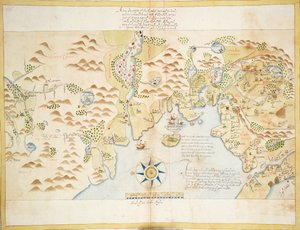 خلجان دونيجال وسليجو، أيرلندا، حوالي عام 1600 (كتان، ورق)