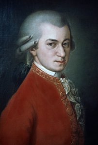 Wolfgang Amadeus Mozart (1756-1791), Austrian composer, posthumous portrait by Barbara Krafft