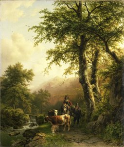 المناظر الطبيعية الإيطالية بواسطة Barend Cornelis Koekkoek