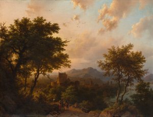 غروب الشمس على نهر الراين ، 1853.