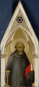 Saint ، c.1340 (درجة حرارة على خشب الحور) بواسطة بارنا دا سيينا