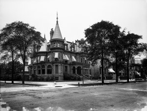 إقامة Charles P. Libby في 3358 South Michigan Avenue ، شيكاغو ، إلينوي ، الولايات المتحدة الأمريكية ، حوالي 1905 (صورة أبيض وأسود)