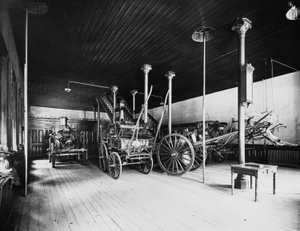 Engine House No. 40، Chicago، Illinois، USA، c.1905 (b / w photo) بواسطة بارنز وكروسبي
