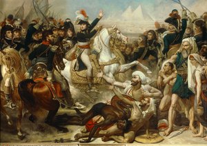 حملة (بعثة) مصر (1798-1801): نابليون بونابرت كان يوجه الجيش قبل معركة الأهرامات ، 21 يوليو