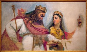 كلوفيس ولوثيلد. كلوفيس الأول ، ملك الفرنجة (466-511) وزوجته كلوتيلد (سانت كلويلد) (475-545) ، اللذان حولوه إلى الإيمان الكاثوليكي.
