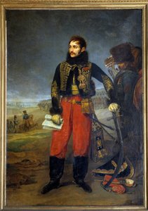 Prussia Campaign: “” Portrait en pied du Comte de Lasalle, general de division (1775-1809), receiving the surrender of the garrison of Stettin (Szczecin) on 30 October 1806”” Painting by Antoine Jean Gros (1771-1835)