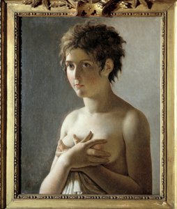 صورة لفتاة في تمثال نصفي - رسم بيير نارسيس (بيير نارسيس) غيران (1774-1833) بواسطة البارون بيير نارسيس غيرين