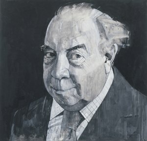 صورة لجيه بي بريستلي ، رسم توضيحي للمستمع ، السبعينيات (غواش وقلم رصاص على متنه)