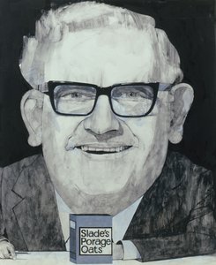 صورة لروني باركر ، رسم توضيحي للمستمع ، السبعينيات (الغواش على متن الطائرة)