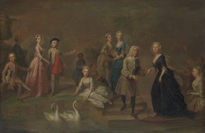 Uvedale Tomkyns Price 1685-1764 وأفراد عائلته ، ربما أوائل ثلاثينيات القرن التاسع عشر. بواسطة بارثولوميو داندريدج