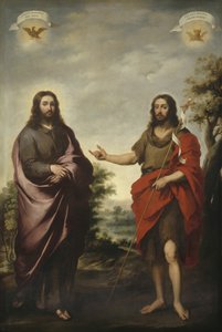 القديس يوحنا المعمدان يشير إلى المسيح ، ج. 1655. بواسطة بارتولومي إستيبان موريللو