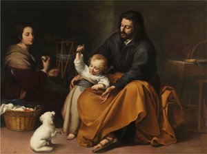 العائلة المقدسة مع طائر صغير ، ج. 1650. بواسطة بارتولومي إستيبان موريللو