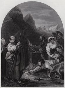 موسى يضرب الصخرة (نقش)