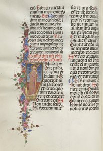 Missale: Fol. 124 ظ: المسيح يمسك بالصليب ، 1469. بواسطة بارتولوميو كابورالي