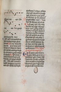 Missale: Fol. 129: يحتوي على موسيقى لـ Hely Hely Lama وما إلى ذلك داخل St. Mattion Passion ، 1469. بواسطة بارتولوميو كابورالي