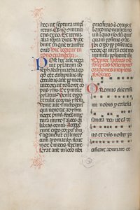 Missale: Fol. 145v: موسيقى لأداء صلوات مختلفة ، 1469 هـ. بواسطة بارتولوميو كابورالي