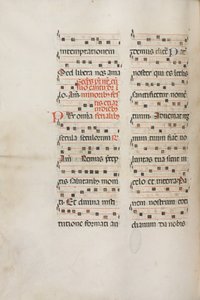 Missale: Fol. 189v: موسيقى للصلاة المختلفة ، 1469. بواسطة بارتولوميو كابورالي