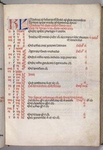 Missale: Fol. 5 و: صفحة التقويم لشهر مايو 1469. بواسطة بارتولوميو كابورالي