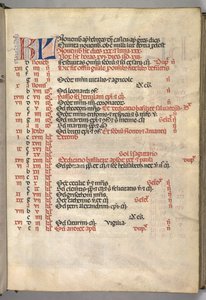 Missale: Fol. 8 و: صفحة تقويم نوفمبر 1469. بواسطة بارتولوميو كابورالي